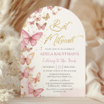 Pretty Pink Butterflies Bat Mitzvah 13歳の誕生日アーチ 招待状<br><div class="desc">このかわいいピンクの蝶のバット・ミッツヴァ・アーチの招待状を簡単かつ迅速にカスタマイズできます。 「デザインツールを使って編集する」ボタンをクリックするだけで、テキストを編集し、フォントとフォントの色を変更できます。 店舗で取り扱っている商品と合わせられます。(c)サマセット・ファイン・ペーパリー</div>
