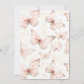 Pretty Pink Butterflies Bridal Shower 招待状 (裏面)