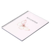 Pretty Pink Butterfly Believe in Dreams ノートブック (左側)