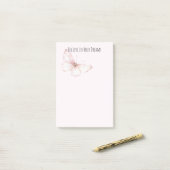 Pretty Pink Butterfly Believe in Dreams ポストイット (デスク上)