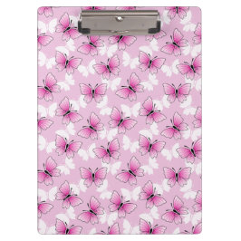 Pretty Pink Butterfly Clipboard クリップボード