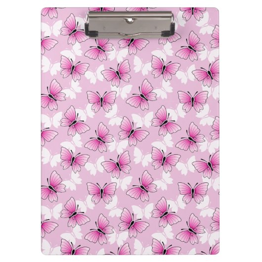 Pretty Pink Butterfly Clipboard クリップボード (正面)