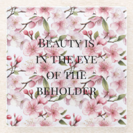 Pretty Pink Cherry Blossom Flowers ガラスコースター