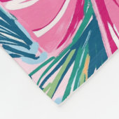 Pretty Pink Coquette Bow And Tree Sprig Pattern フリースブランケット (角)