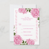 Pretty Pink Corner Bouquets RSVP (裏面)
