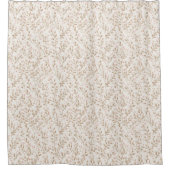 Pretty Pink Cream Floral シャワーカーテン (正面)