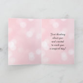 Pretty Pink Elven Fairy & Dragon | Thinking of You カード (内部)