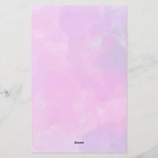 Pretty pink feminine watercolor custom name 便箋 (裏面)