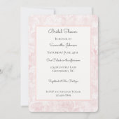 Pretty Pink Floral Bridal Shower 招待状 (正面)