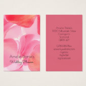 Pretty Pink Floral Business Card (正面&裏面)