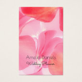 Pretty Pink Floral Business Card (正面)