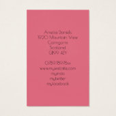 Pretty Pink Floral Business Card (裏面)
