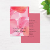 Pretty Pink Floral Business Card (デスク)