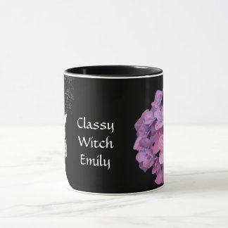 Pretty pink floral fashion girl face femme mug マグカップ