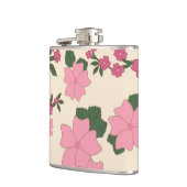 Pretty Pink Floral Pattern フラスク (左)