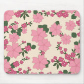 Pretty Pink Floral Pattern マウスパッド (正面)