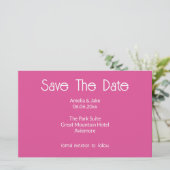 Pretty Pink Floral Save the date Card 便箋 (スタンド正面)