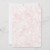 Pretty Pink Floral Wedding 招待状 (裏面)