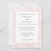 Pretty Pink Floral Wedding 招待状 (正面)