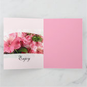Pretty Pink Flower Folded Greeting Card カード (内部)