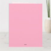 Pretty Pink Flower Folded Greeting Card カード (裏面)