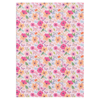 Pretty Pink Flower Garden テーブルクロス