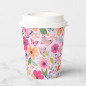 Pretty Pink Flower Garden 紙コップ (裏面)