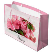 Pretty Pink Flower  Gift Bag ラージペーパーバッグ (裏面アングル)