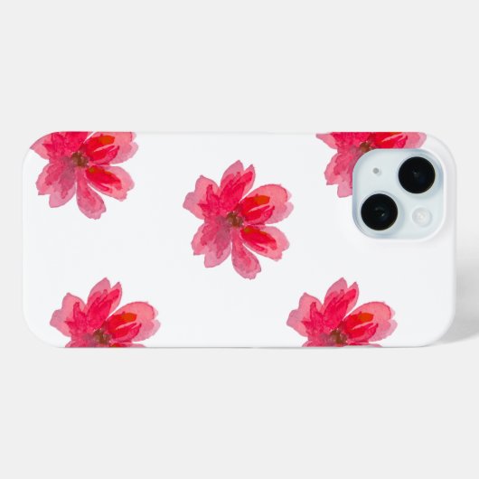 pretty pink flower phone case Case-Mate iPhoneケース (裏面 (横))