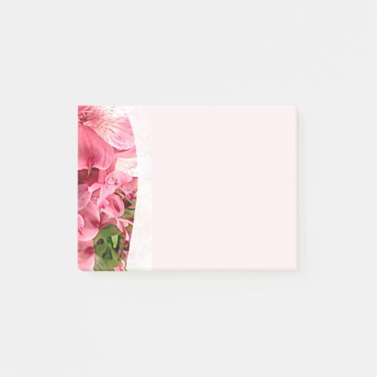 Pretty Pink Flower Post-It Notes ポストイット (正面)