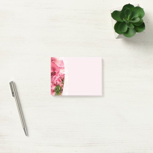 Pretty Pink Flower  Post-It Notes ポストイット (オフィス)