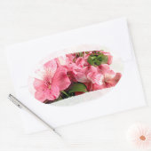 Pretty Pink Flower Sticker 楕円形シール (封筒)
