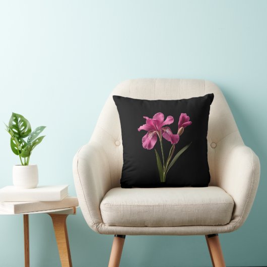 Pretty Pink Flower Throw Pillow クッション (椅子)