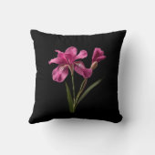 Pretty Pink Flower Throw Pillow クッション (裏面)