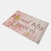 pretty Pink Flowers氏および夫人 ドアマット (アングル)