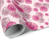 Pretty Pink Gerbera Daisy Floral ラッピングペーパー (ロールコーナー)
