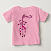 Pretty Pink Giraffe ベビーTシャツ (正面)