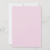 Pretty Pink Girl's Flower Birthday Party 招待状 (裏面)