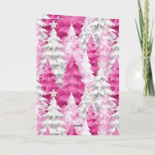 Pretty Pink Glam Christmas Ornament カード (裏面)