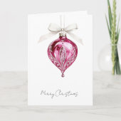 Pretty Pink Glam Christmas Ornament カード (正面)