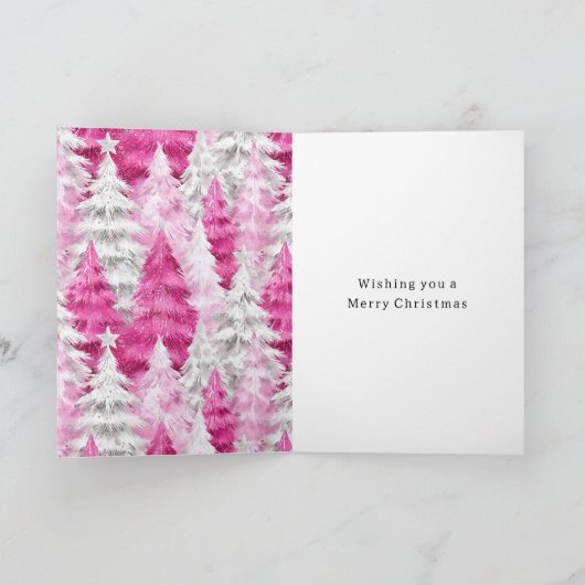 Pretty Pink Glam Christmas Ornament カード (内部)