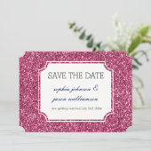 Pretty Pink Glitter Save the Date セーブザデート (スタンド正面)