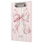 Pretty Pink Gold Confetti Bow  クリップボード (左)