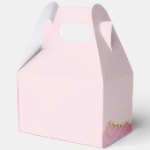 Pretty Pink Gold Retirement Party Customized フェイバーボックス (裏面)