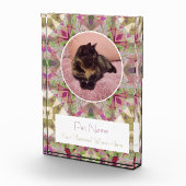 Pretty Pink Green Pet Cat Dog Memorial Keepsake フォトブロック (右)