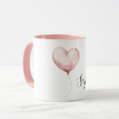 Pretty Pink Heart Balloon マグカップ (正面左)