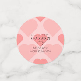 Pretty pink hearts Graduation party  コンフェッティ