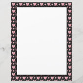 Pretty Pink Hearts on Black Personalized (裏面)
