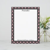 Pretty Pink Hearts on Black Personalized (スタンド正面)