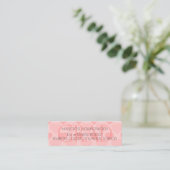 Pretty pink hearts pattern Business Card スキニー名刺 (スタンド正面)